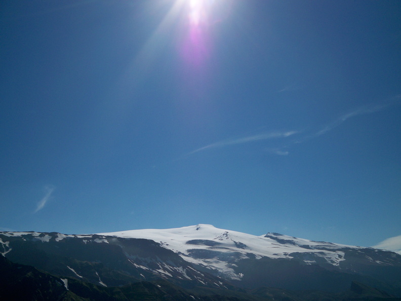 Þorsmörk - Vue sur le glacier Eyjafjallajökull depuis le sommet du Réttarfell
