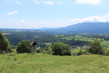 From the top of the hill near the Vintgar Gorges